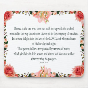 Psalm 1, Not walk in the step with wicked, Mouse Pad