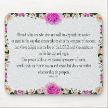 Psalm 1, Oil Painting effect Purple Floral