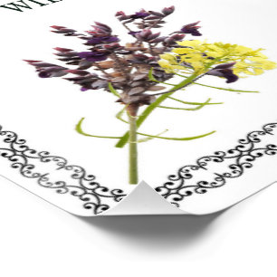 Psalm 1, Pink Yellow Flower Design, Blessed, Poster