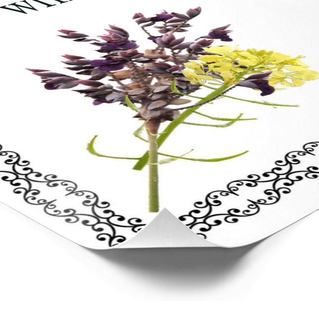 Psalm 1, Pink Yellow Flower Design, Blessed, Poster (Corner)