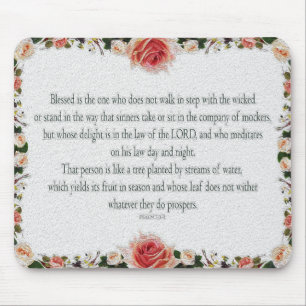 Psalm 1 Scripture Art Path of the Righteous Mouse Pad