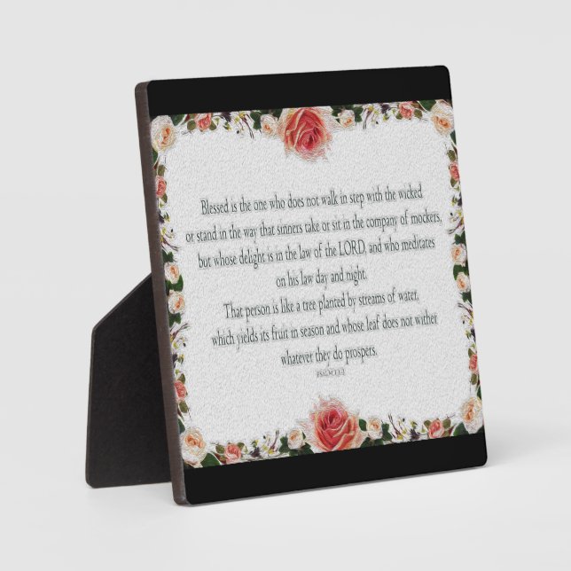 Psalm 1 Scripture Art Path of the Righteous Plaque (Front)