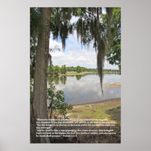 Psalm 1 Scripture Poster, Version B Poster