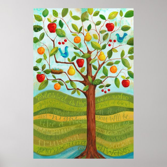 Psalm 1 Tree Planted by Rivers of Water Print (Front)