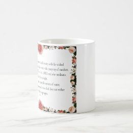 Psalm 1 with Flower Borders Magic Mug