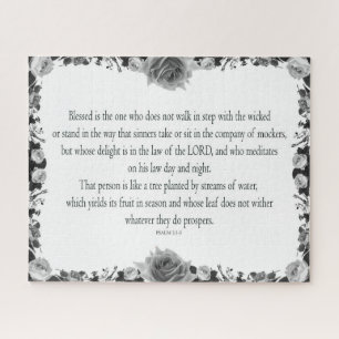 Psalm 1, Yields its Fruit in Season, B&W Jigsaw Puzzle