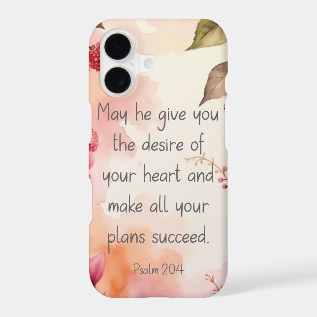 Psalm 20:4 Desire of Your Heart Scripture | Floral (Back)