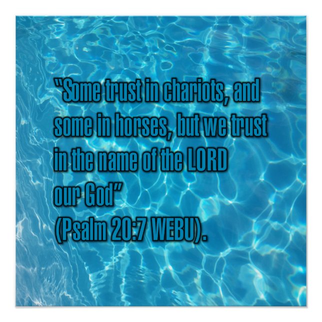 Psalm 20:7 WEBU Poster (Front)