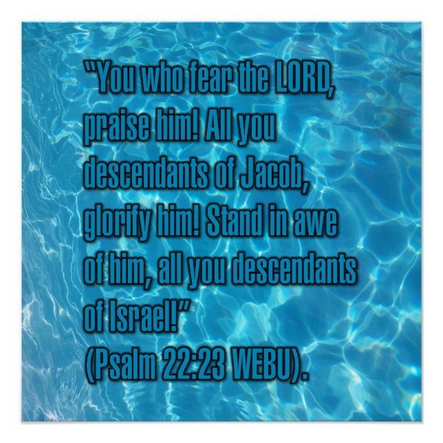 Psalm 22:23 WEBU Poster (Front)