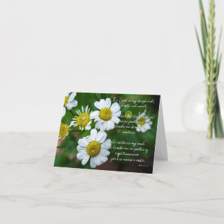 Psalm 23:1-3 Floral Encouragement Card