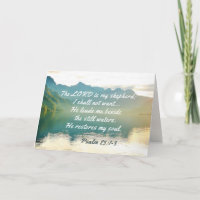 Psalm 23 1-3 He leads me beside still waters