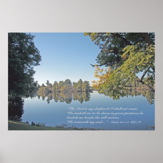 Psalm 23:1-3 Scripture Print (Front)