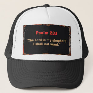 Psalm 23:1 Bible Verse Christian Trucker Hat