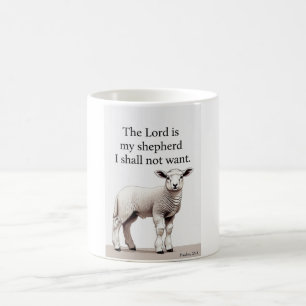 Psalm 23:1 Christian Lamb Coffee Mug