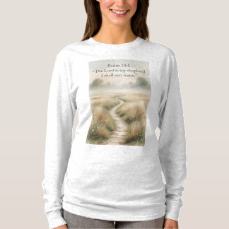 Psalm 23:1 Christian Women's Long Sleeve Tee Shirt