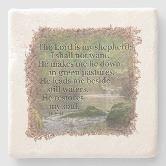 PSALM 23:1- Coaster (Front)