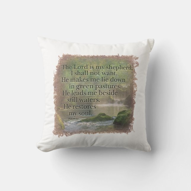 PSALM 23:1 Pillow (Front)