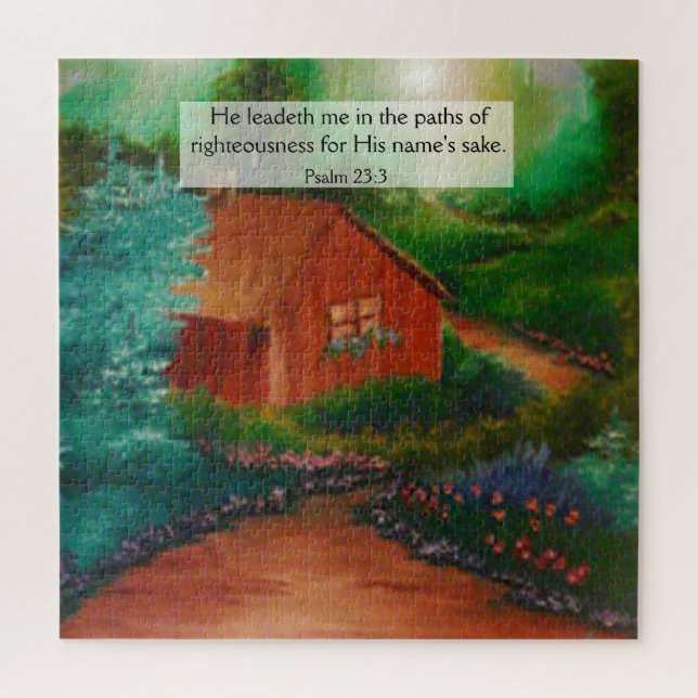 Psalm 23:3 jigsaw puzzle (Vertical)