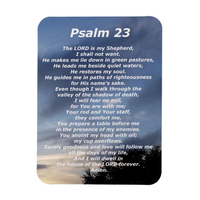 Psalm 23  (3) magnet (Vertical)