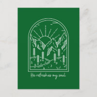 Psalm 23 3 Refreshes Soul Christian Bible Verse
