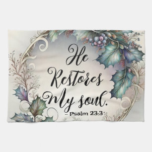 Psalm 23:3  tea towel