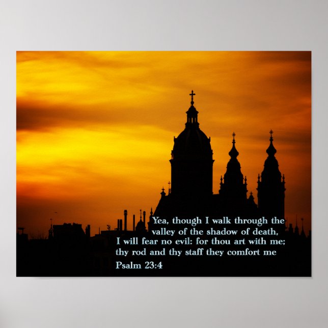 Psalm 23:4 Church Poster (Front)