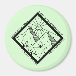 Psalm 23 4 Fear No Evil Christian Bible Verse Magnet