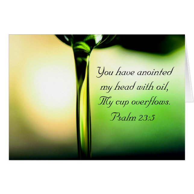 Psalm 23:5 You have anointed my head with oil Card (Front Horizontal)