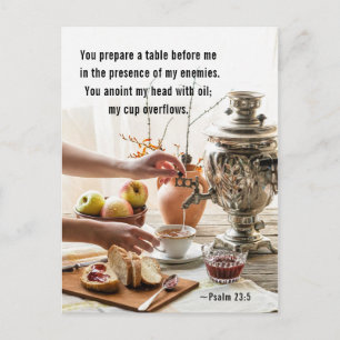 Psalm 23:5 You Prepare a Table Before Me Postcard