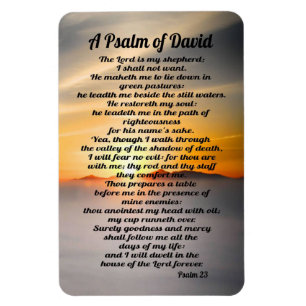 Psalm 23: A Psalm of David Magnet