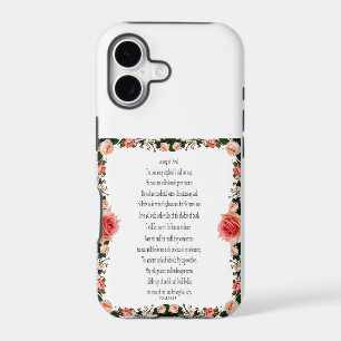 Psalm 23, A Song of David, Floral iPhone case