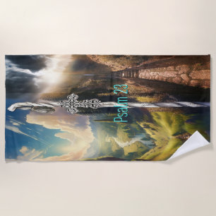 Psalm 23 beach towel