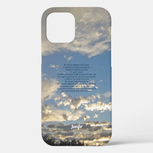 Psalm 23 Beautiful Bible Verse Christian Monogram iPhone 12 Case