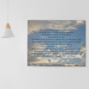 Psalm 23 Beautiful Christian Bible Verse Religious Faux Canvas Print