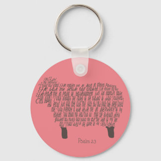Psalm 23 Bible Verse Key Ring