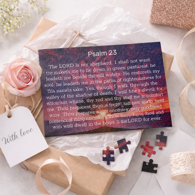 Psalm 23 Bible Verse Tree Jigsaw Puzzle (Creator Uploaded)