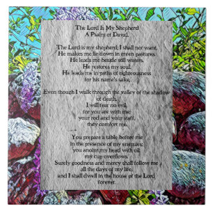 Psalm 23 biblical quote ceramic tile