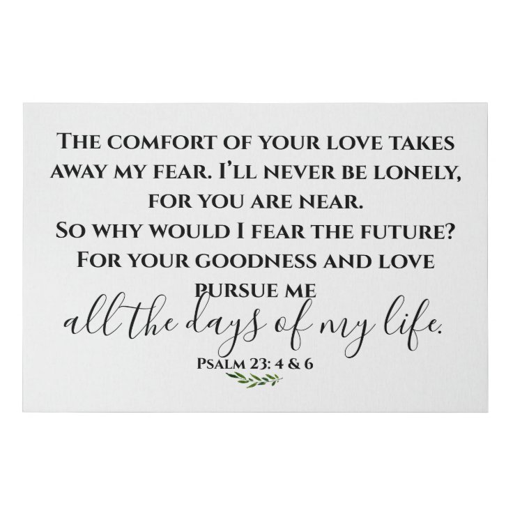 Psalm 23 Black and White Bible Scripture Faux Canvas Print Zazzle
