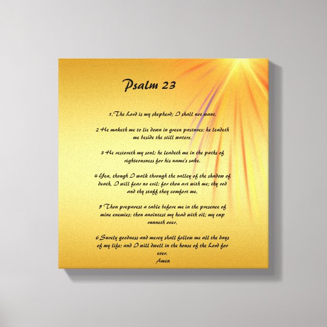 Psalm 23  canvas print (Front)