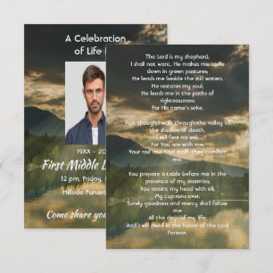 Psalm 23 Celebration of Life Service Invitation