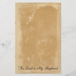 Psalm 23 Christian Bible Verse Ancient Parchment Stationery
