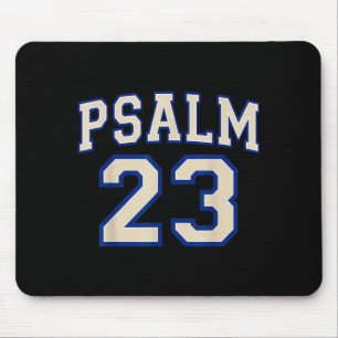 Psalm 23 Christian Faith Ivory And Blue Varisty Le Mouse Pad