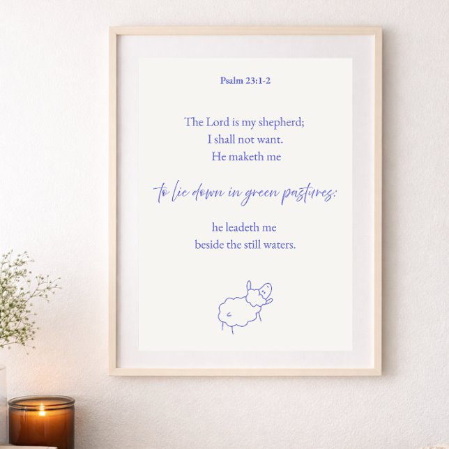 Psalm 23 Christian Wall Art | God Cares of Me (Creator Uploaded)