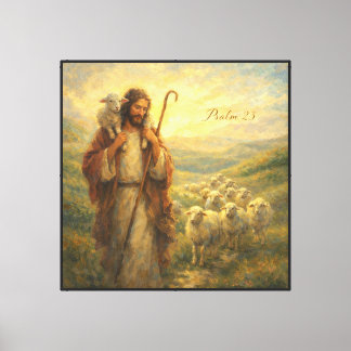 Psalm 23 Good Shepherd Canvas Print