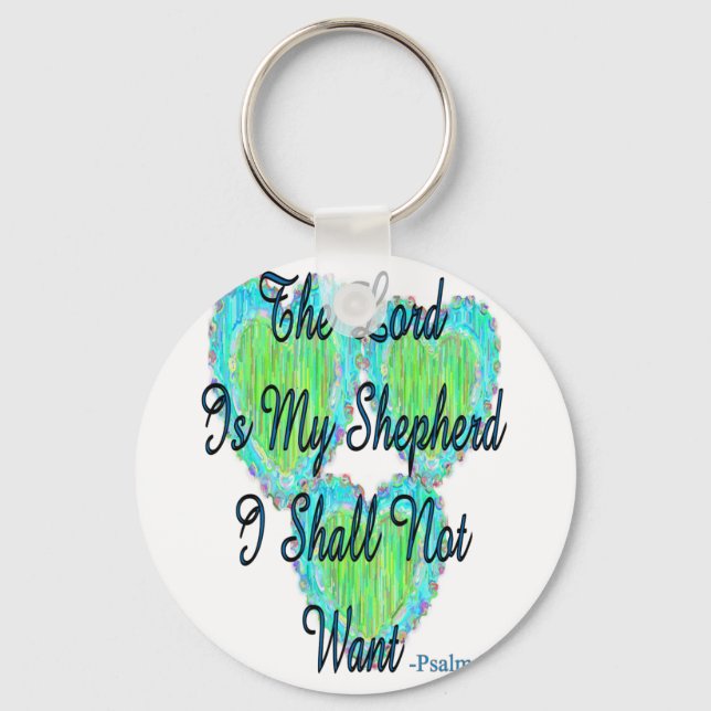 Psalm 23 hearts key ring (Front)