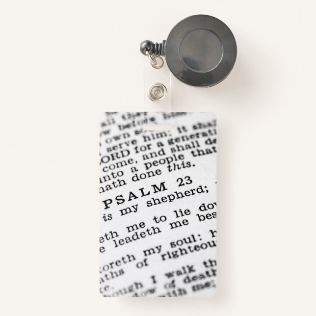 Psalm 23 ID badge (Front with Retractable)