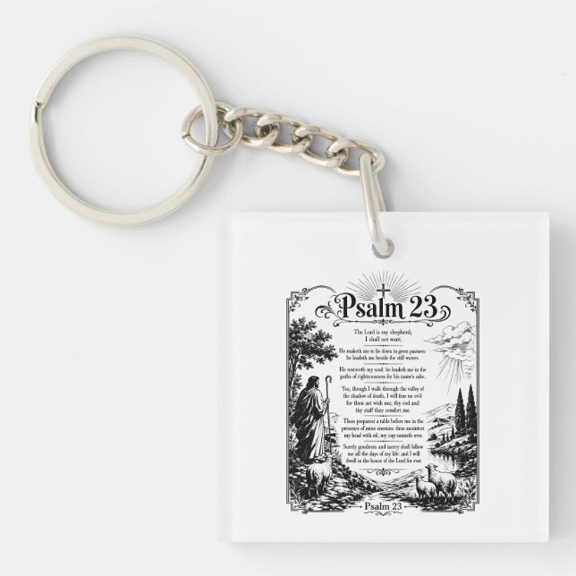 Psalm 23  key ring (Front)