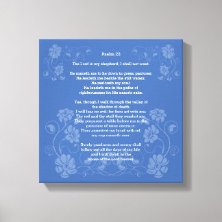 Psalm 23 KJV, Canvas Print