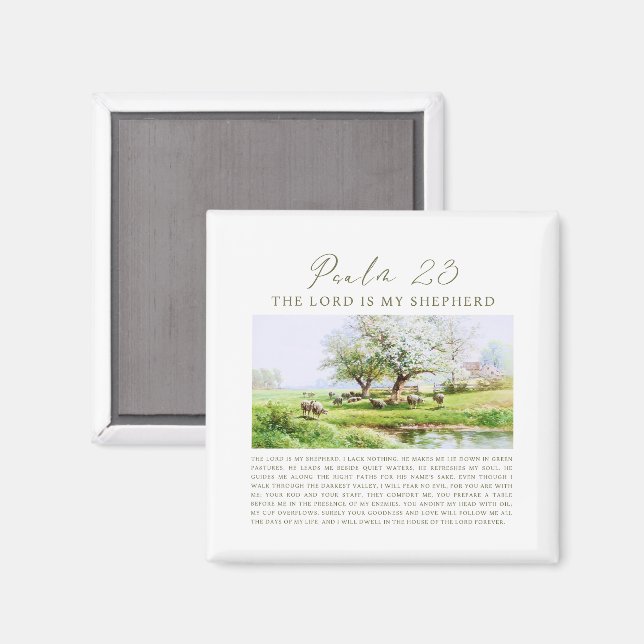 Psalm 23 NIV The Lord is My Shepherd  Magnet (Front/Back)