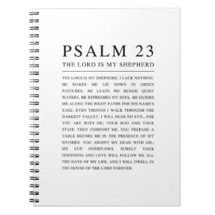 Psalm 23 NKJV Bible The Lord is My Shepherd Notebook